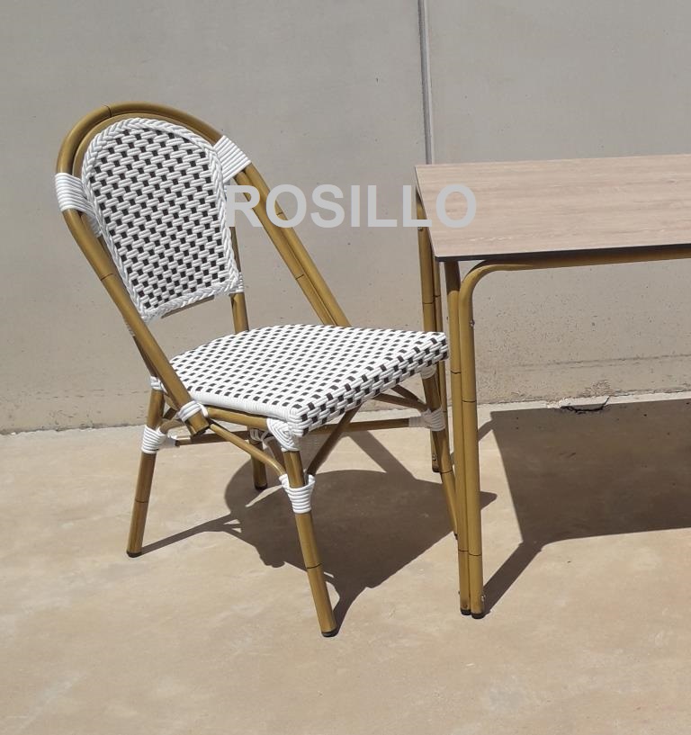 Silla parisina bristro fany rattan bambu